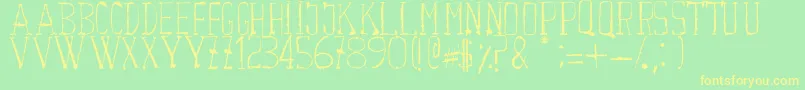 Courwette Font – Yellow Fonts on Green Background