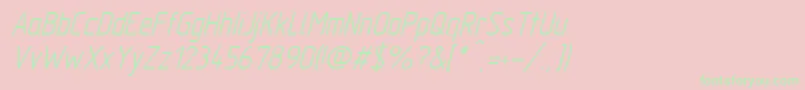 GostTypeAItalic-Schriftart – Grüne Schriften auf rosa Hintergrund