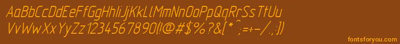 Шрифт GostTypeAItalic – оранжевые шрифты на коричневом фоне