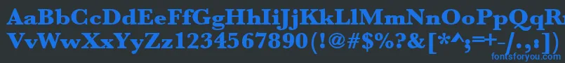 Urwbaskertultbolwid Font – Blue Fonts on Black Background