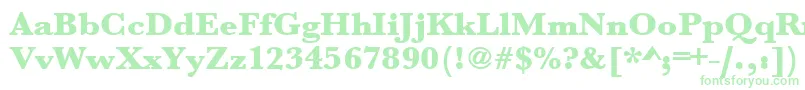 Urwbaskertultbolwid Font – Green Fonts on White Background