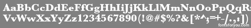 フォントUrwbaskertultbolwid – 灰色の背景に白い文字