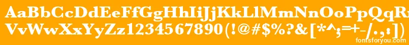 Urwbaskertultbolwid Font – White Fonts on Orange Background