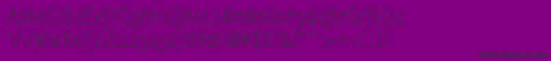 QuirkyNotsRegular Font – Black Fonts on Purple Background