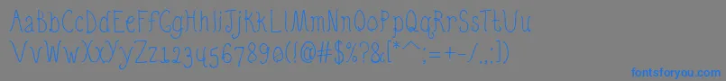 QuirkyNotsRegular Font – Blue Fonts on Gray Background