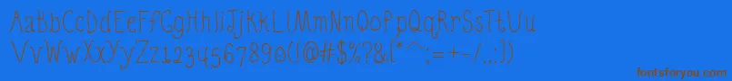 QuirkyNotsRegular Font – Brown Fonts on Blue Background