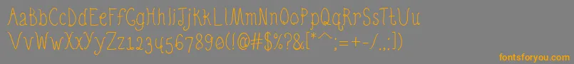 QuirkyNotsRegular Font – Orange Fonts on Gray Background
