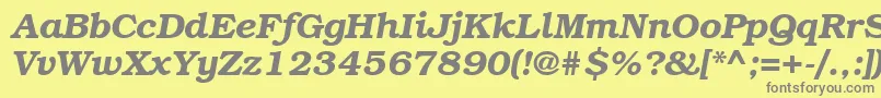 BookmanbttBolditalic Font – Gray Fonts on Yellow Background