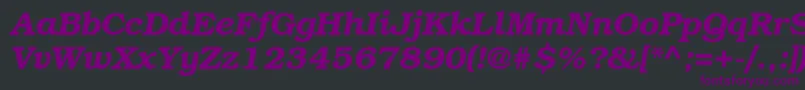 BookmanbttBolditalic Font – Purple Fonts on Black Background