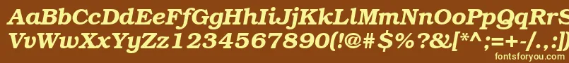BookmanbttBolditalic Font – Yellow Fonts on Brown Background
