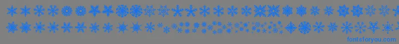 DhSnowflakes-Schriftart – Blaue Schriften auf grauem Hintergrund