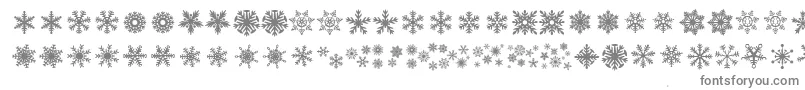 フォントDhSnowflakes – 灰色のフォント