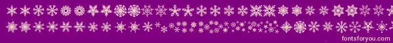 Police DhSnowflakes – polices roses sur fond violet