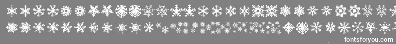 DhSnowflakes Font – White Fonts on Gray Background