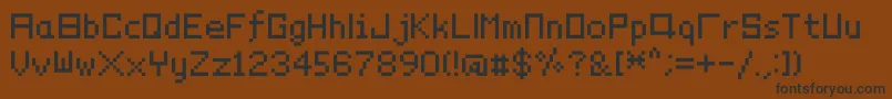 Pixelyourlife Font – Black Fonts on Brown Background