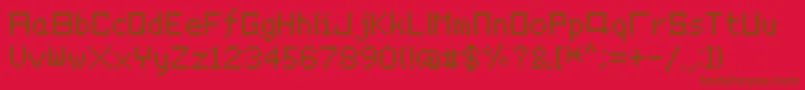 Pixelyourlife Font – Brown Fonts on Red Background