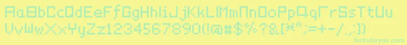 Pixelyourlife Font – Green Fonts on Yellow Background