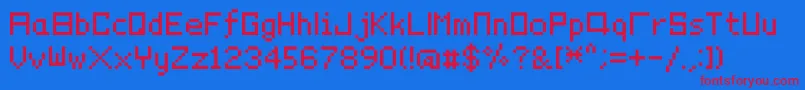 Pixelyourlife Font – Red Fonts on Blue Background