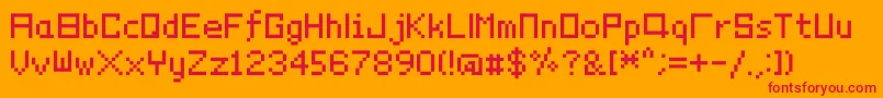 fuente Pixelyourlife – Fuentes Rojas Sobre Fondo Naranja