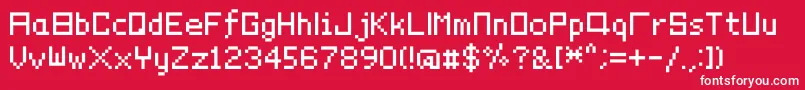 Шрифт Pixelyourlife – белые шрифты на красном фоне