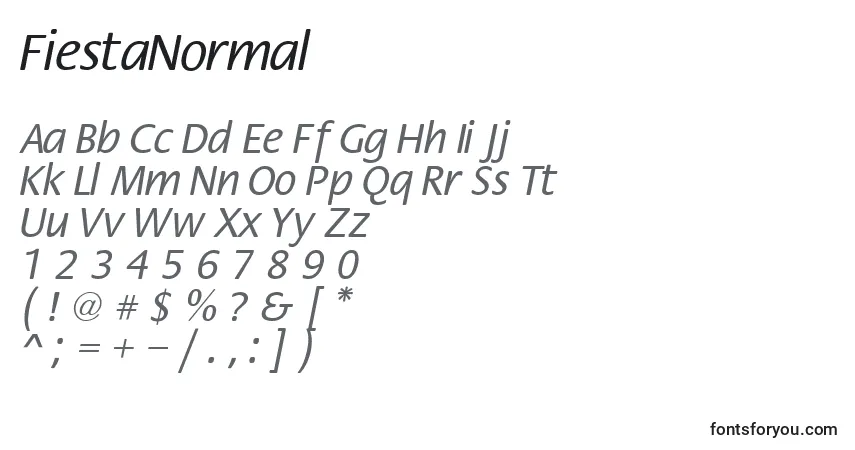 FiestaNormalフォント–アルファベット、数字、特殊文字