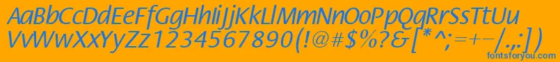 FiestaNormal Font – Blue Fonts on Orange Background