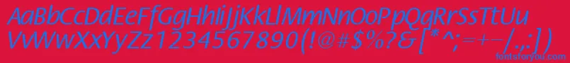 FiestaNormal Font – Blue Fonts on Red Background