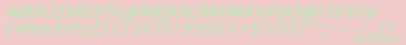 FiestaNormal Font – Green Fonts on Pink Background