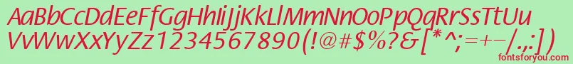 FiestaNormal Font – Red Fonts on Green Background