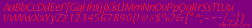 FiestaNormal Font – Red Fonts on Purple Background