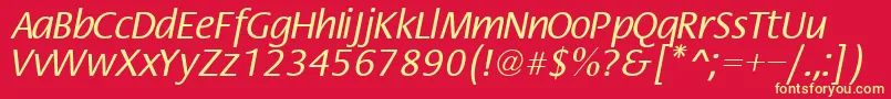 FiestaNormal Font – Yellow Fonts on Red Background