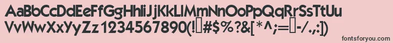 Elegance Font – Black Fonts on Pink Background
