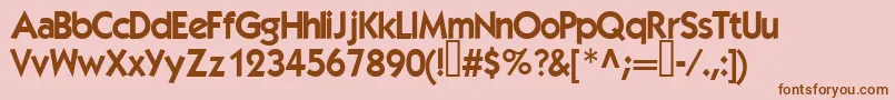 Elegance Font – Brown Fonts on Pink Background