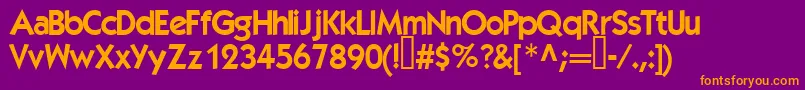 Elegance Font – Orange Fonts on Purple Background