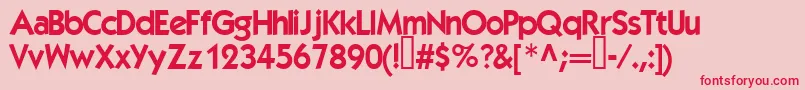 Elegance Font – Red Fonts on Pink Background
