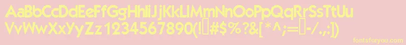 Elegance Font – Yellow Fonts on Pink Background