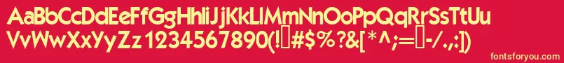 Elegance Font – Yellow Fonts on Red Background