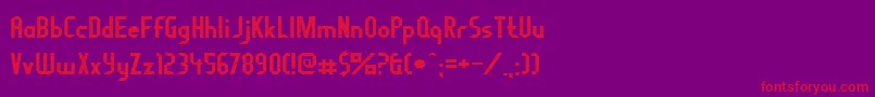 FragileBombers Font – Red Fonts on Purple Background