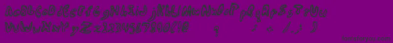 Abiscuos Font – Black Fonts on Purple Background