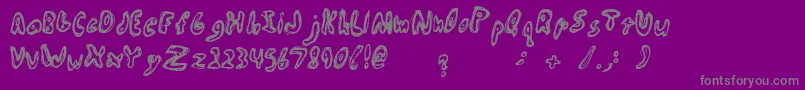 Abiscuos-Schriftart – Graue Schriften auf violettem Hintergrund