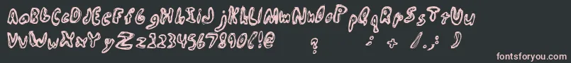 Abiscuos Font – Pink Fonts on Black Background