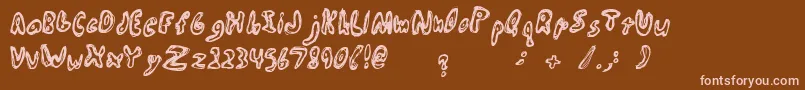 Шрифт Abiscuos – розовые шрифты на коричневом фоне