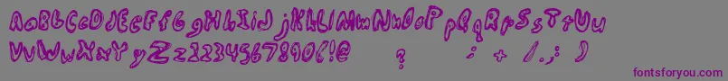 Abiscuos Font – Purple Fonts on Gray Background