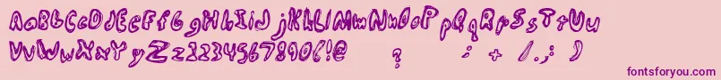Abiscuos Font – Purple Fonts on Pink Background