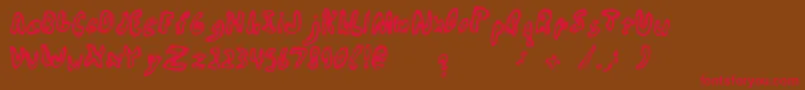 Abiscuos Font – Red Fonts on Brown Background