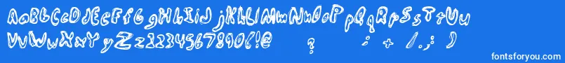 Шрифт Abiscuos – белые шрифты на синем фоне