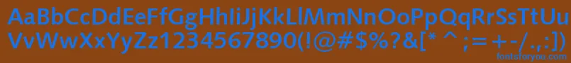 Humanist531BoldBt Font – Blue Fonts on Brown Background