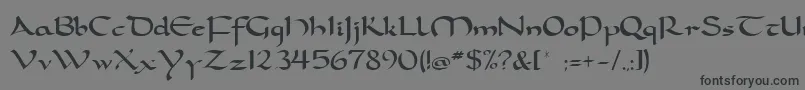 フォントDorcla – 黒い文字の灰色の背景