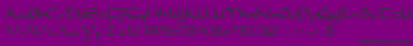 フォントDorcla – 紫の背景に黒い文字