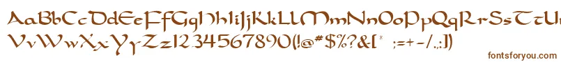 Шрифт Dorcla – коричневые шрифты на белом фоне